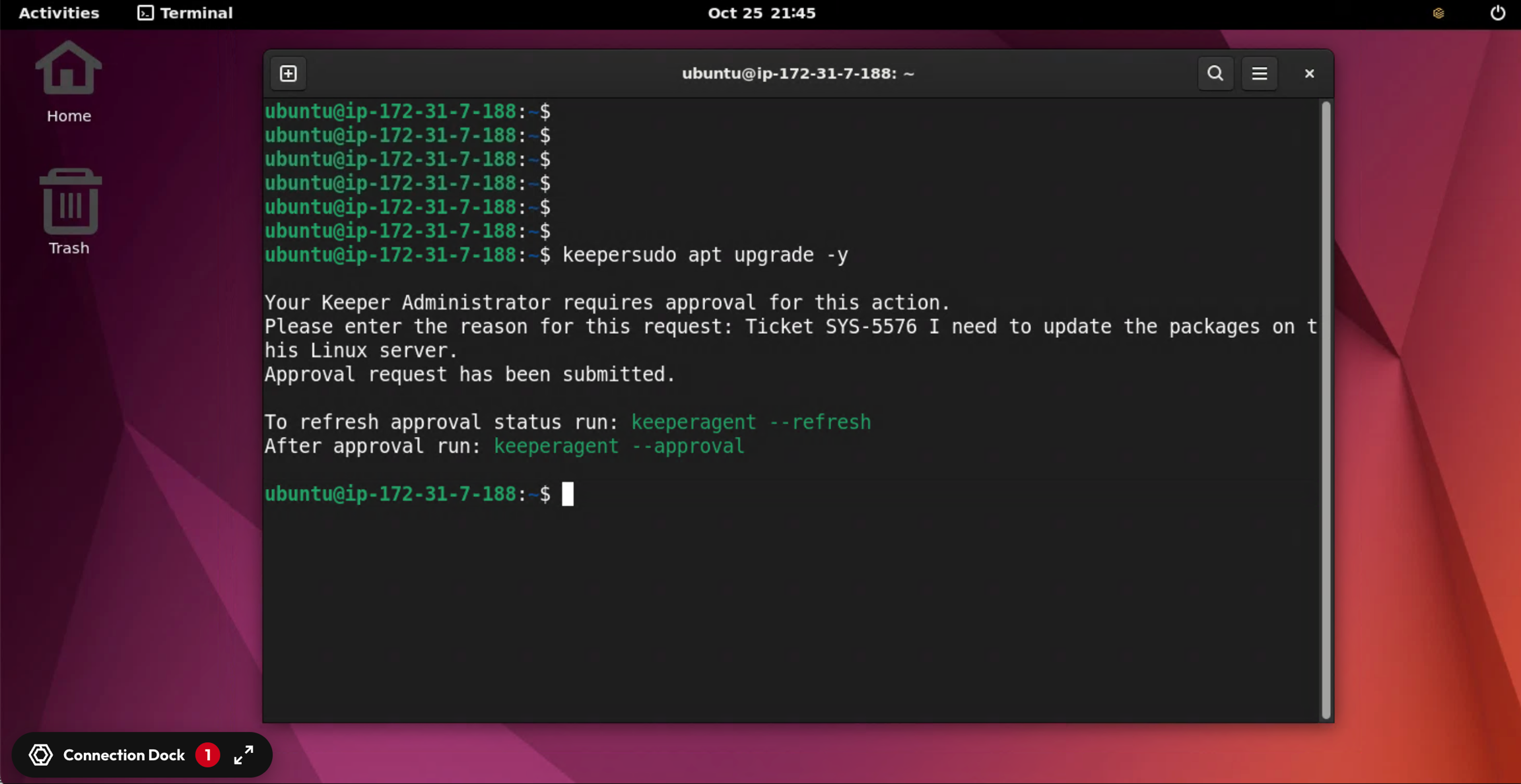 Linux Desktop Running GNOME